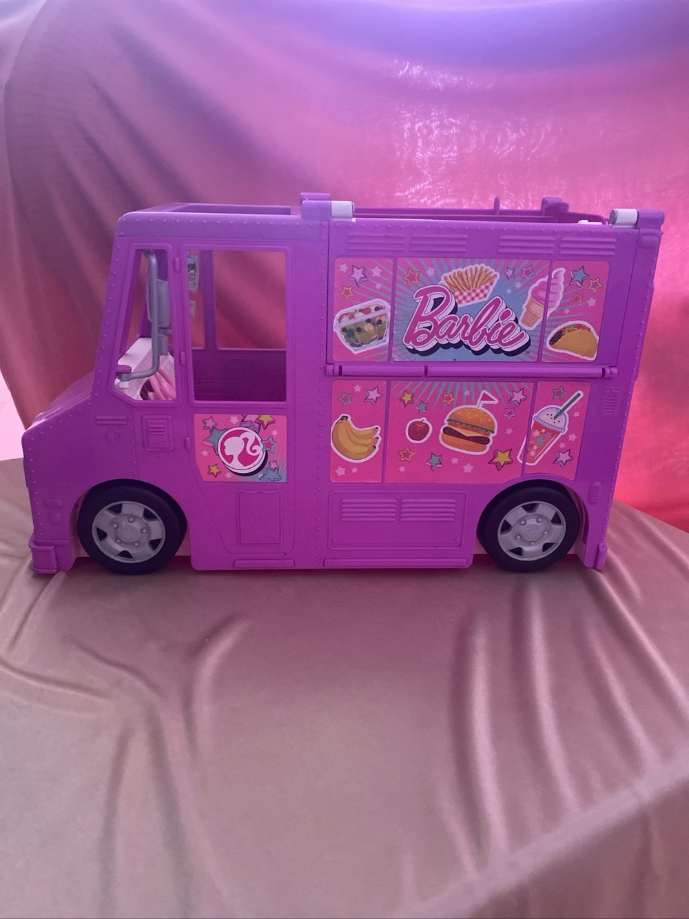 Barbie food truck with barbie